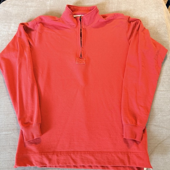Other - Vintage Blank Quarter Zip Sweatshirt Mens M Red Gear Mock Neck Pullover